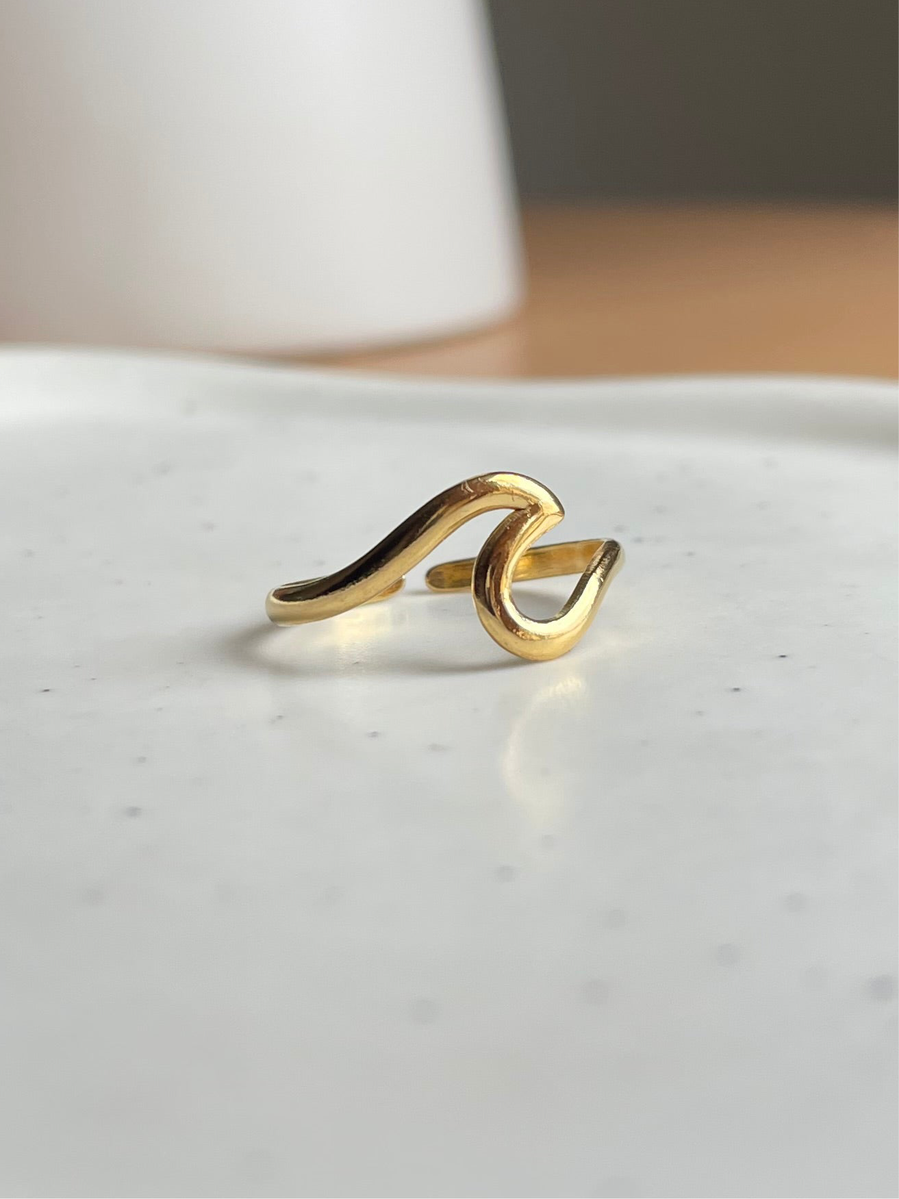 Minimalist Wave Ring
