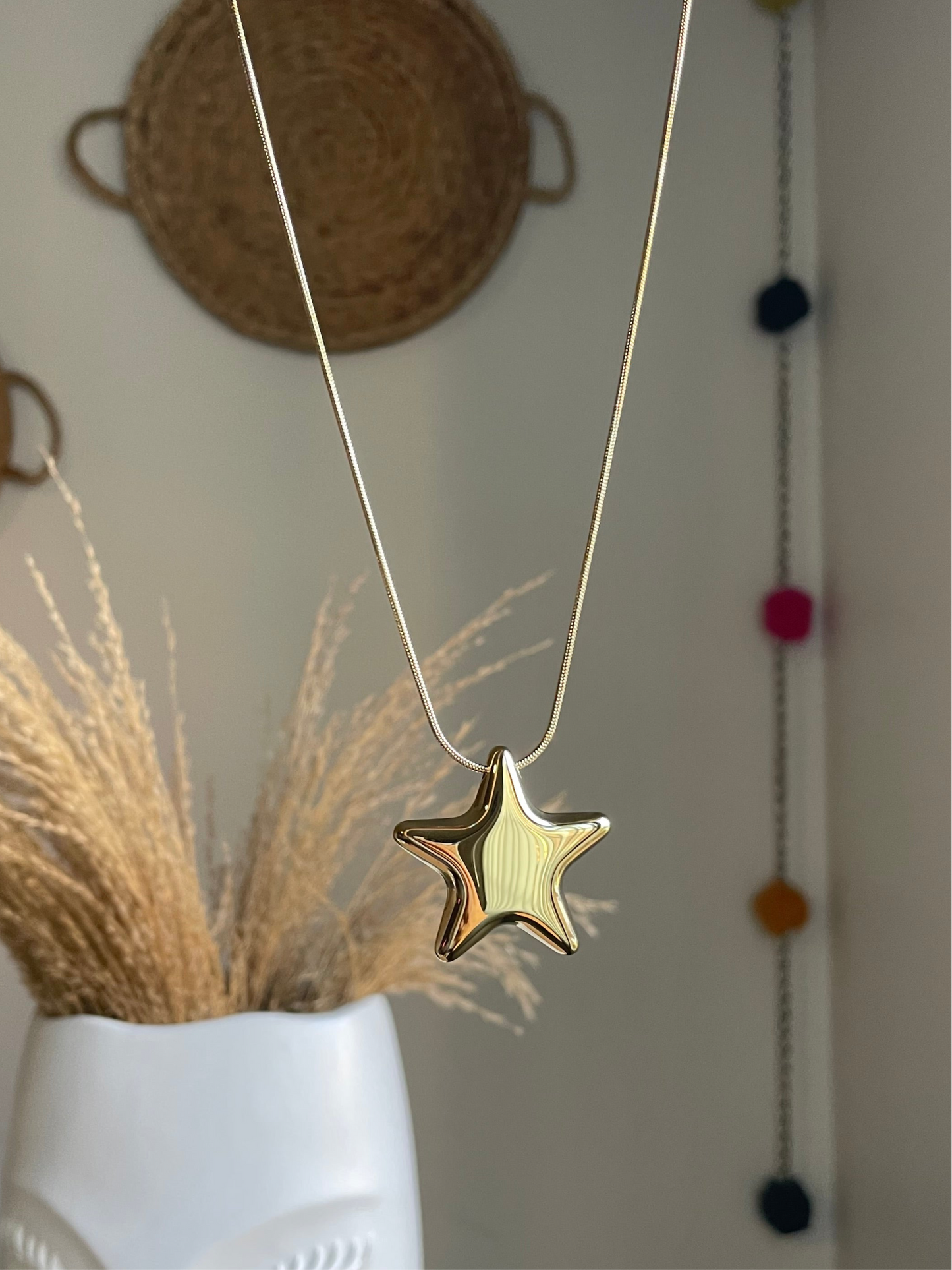 Chunky Gold Star Necklace