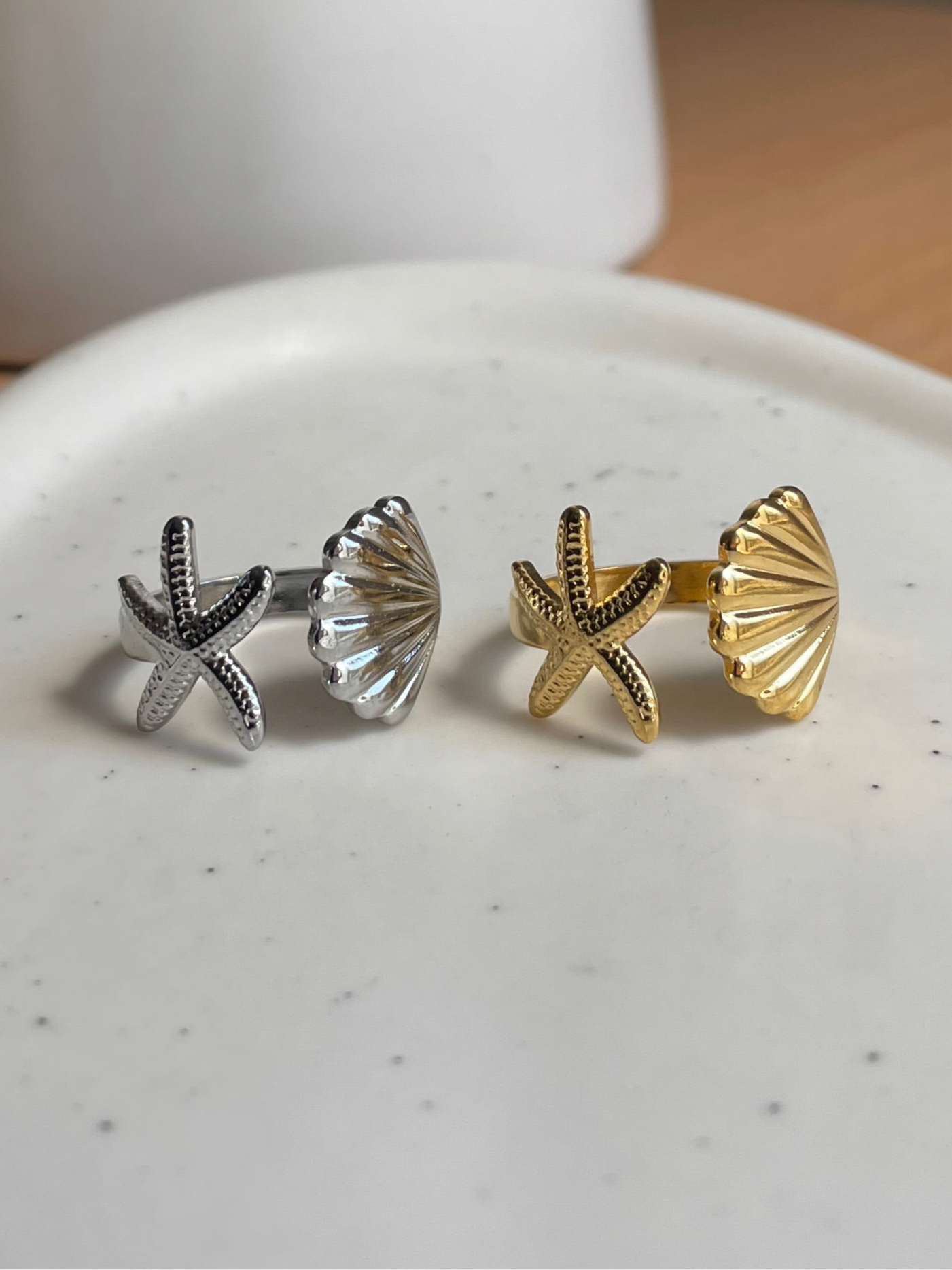 Shell and Starfish Ring