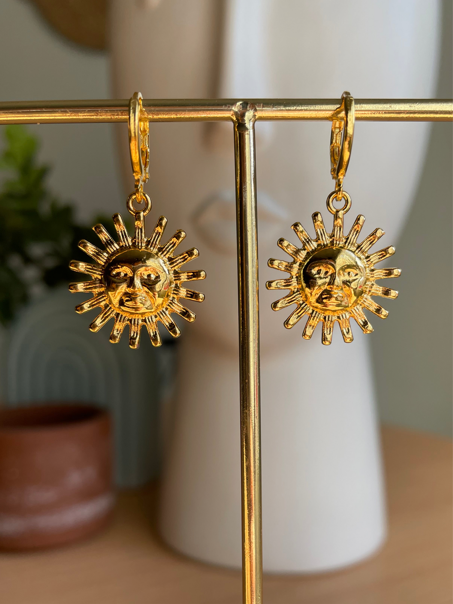 Sun Face Earrings