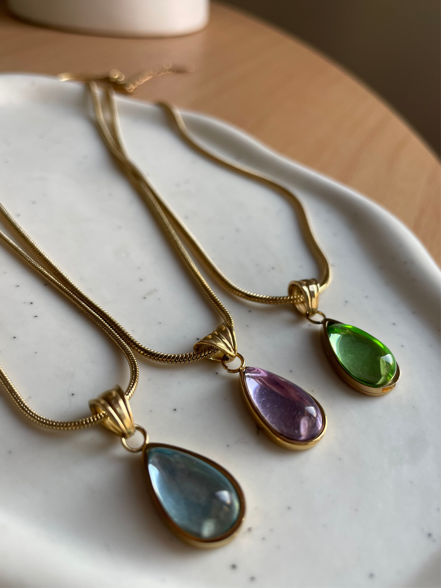 Ocean Teardrop Necklace