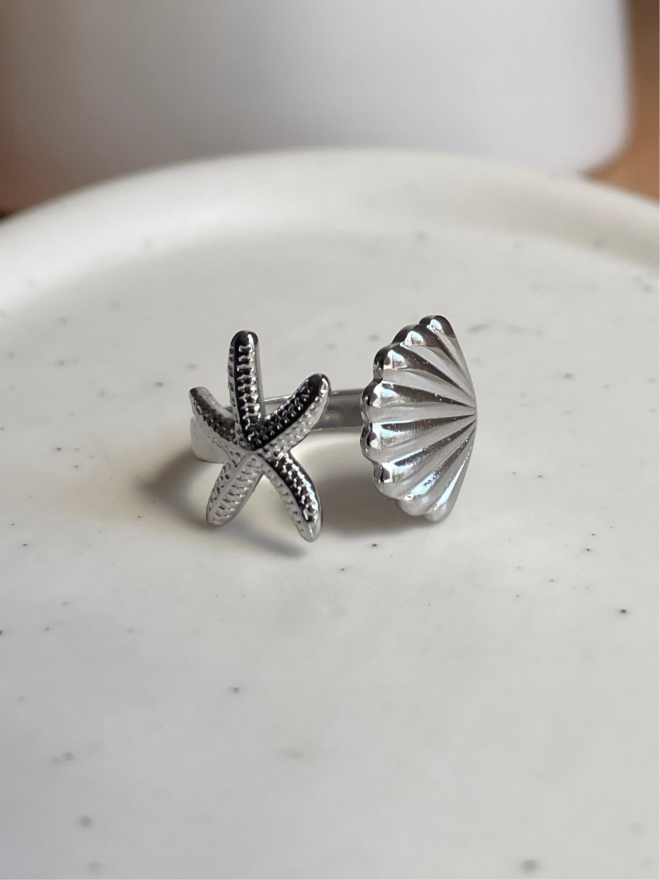 Shell and Starfish Ring