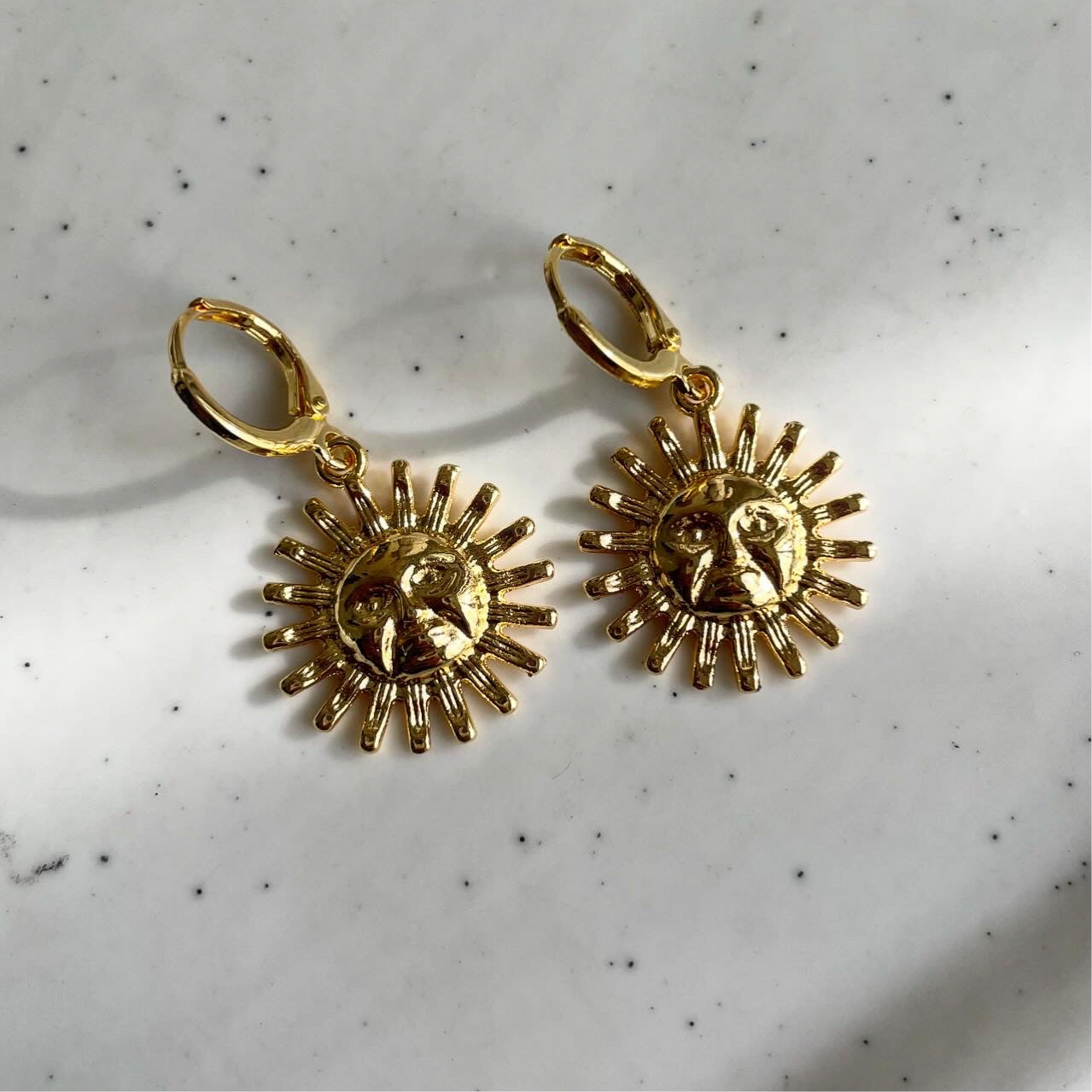 Sun Face Earrings