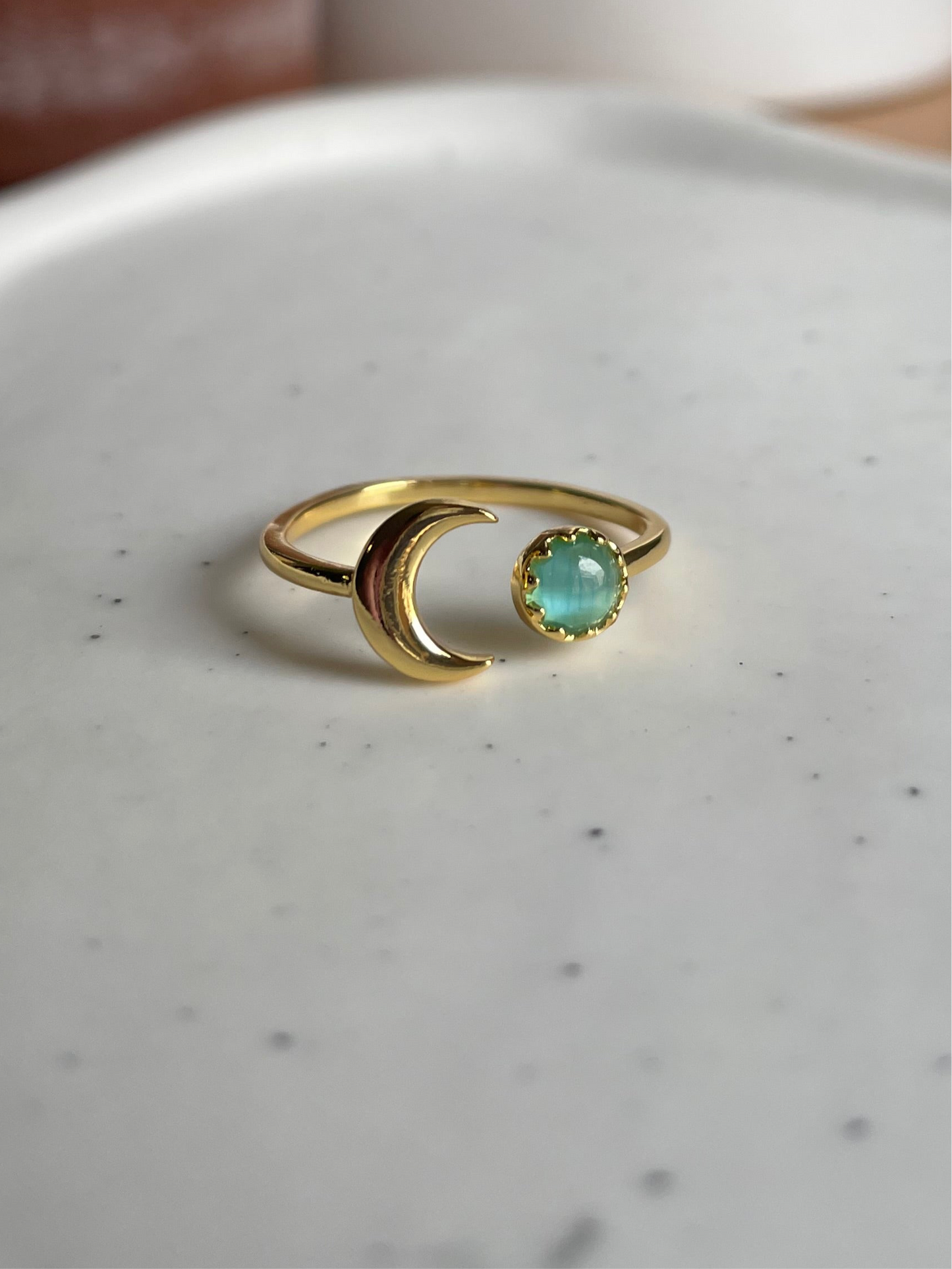 Moon and Opal Ring
