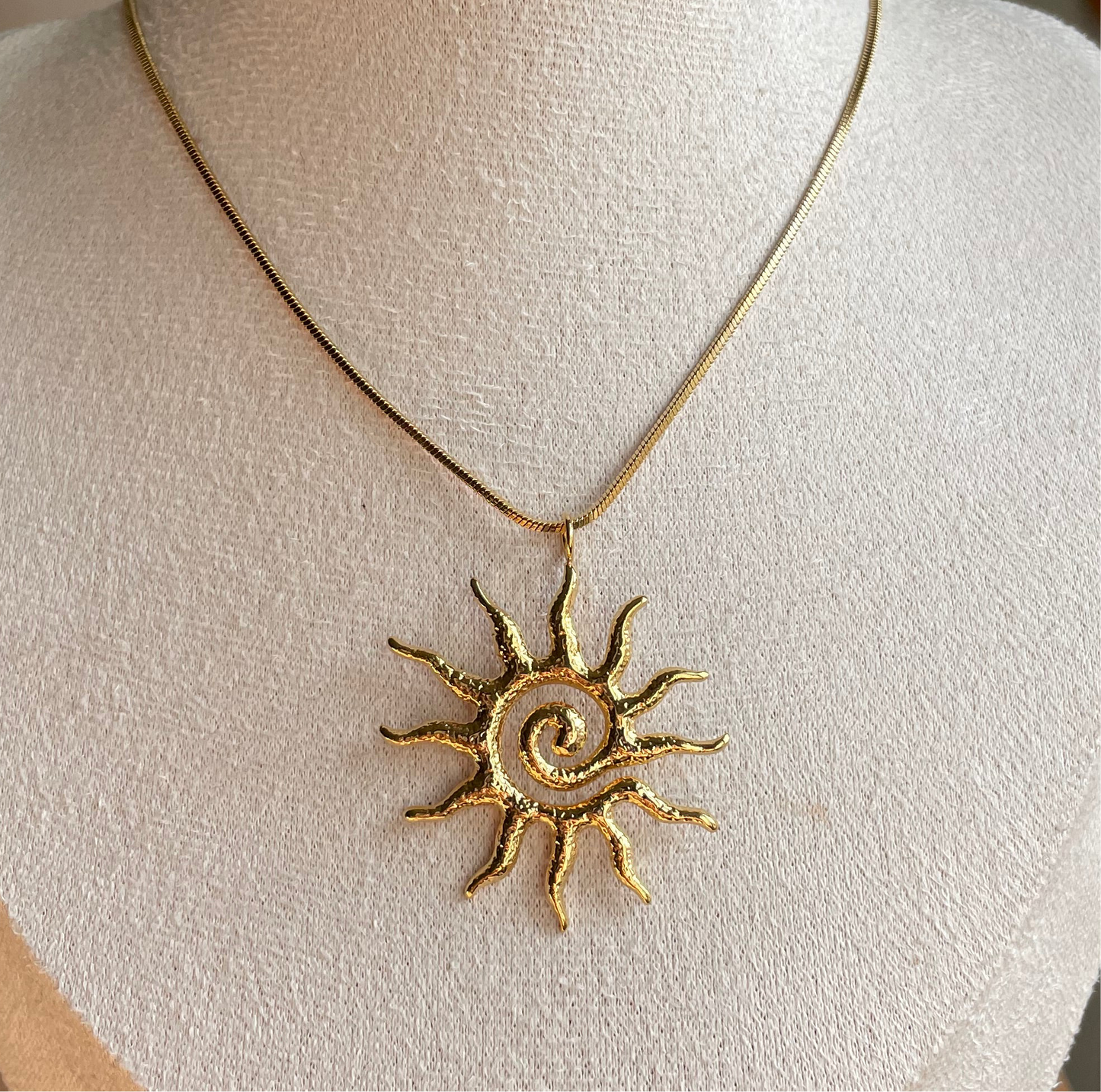 Spiral Sun Necklace
