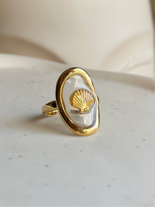 Sea Shell Transparent Ring