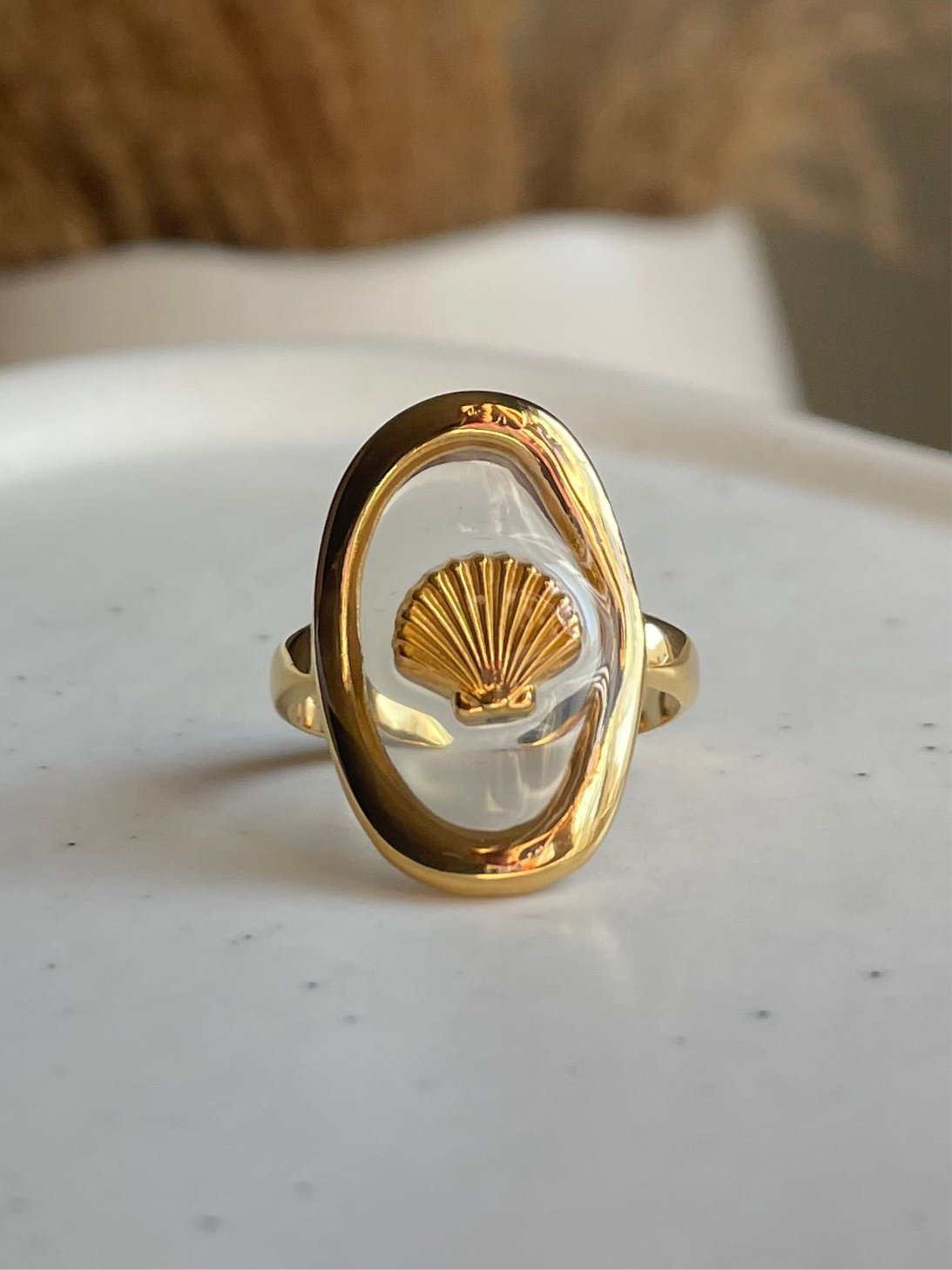 Sea Shell Transparent Ring