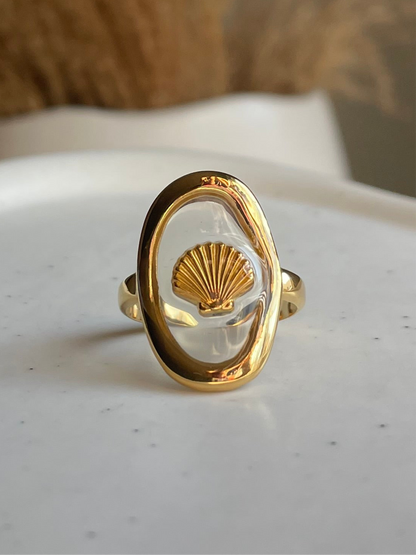 Sea Shell Transparent Ring