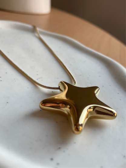 Chunky Gold Star Necklace