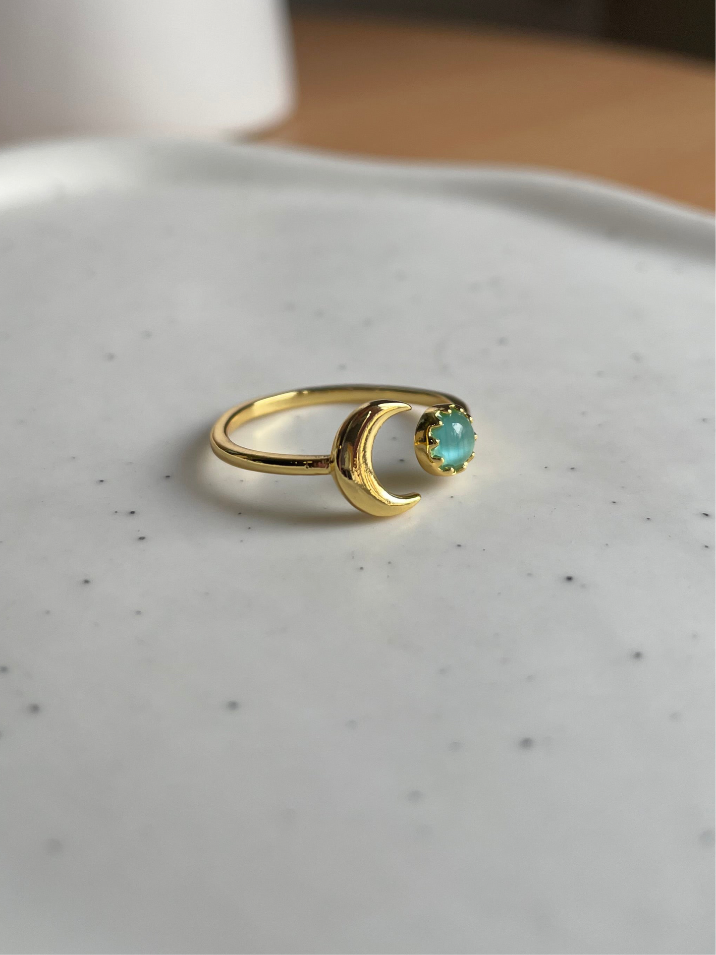 Moon and Opal Ring