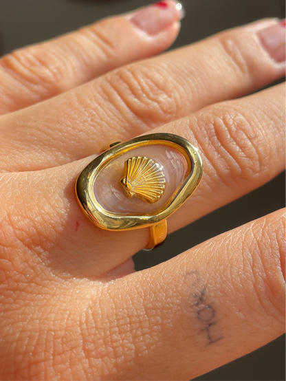 Sea Shell Transparent Ring